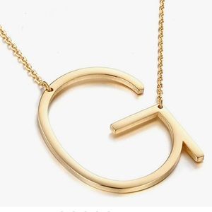 Initial “G” Letter Necklace New